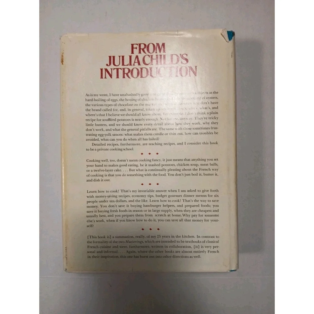 FROM JULIA CHILD'S KITCHEN‎ BY JULIA CHILD 1982 Book Vintage recipe